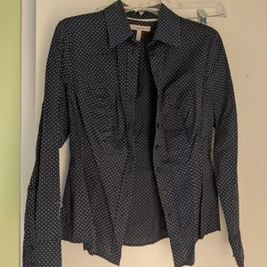 Bravissimo Pepperberry navy dot button down